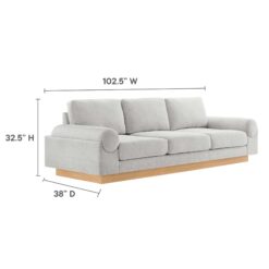 Alternative view of Oasis Sofa in Light Gray